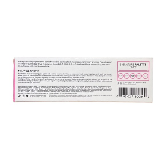 OFRA Pop of Champagne Signature Palette Luxe  5 x 1.5G 0.05oz NEW Neutrals - Picture 3 of 3